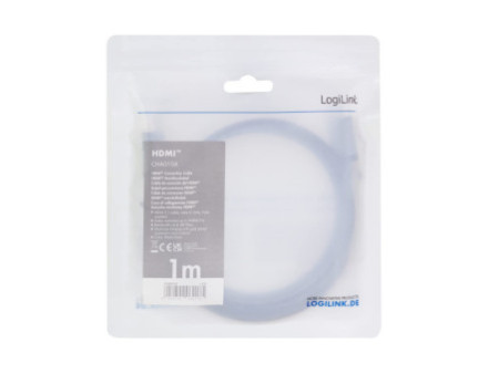 LogiLink Câble HDMI 2.1, fiche mâle A - mâle A, 1,0 m