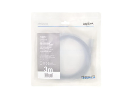 LogiLink Câble HDMI 2.1, fiche mâle A - mâle A, 3,0 m