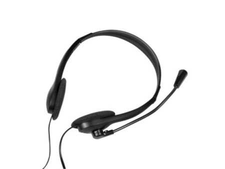 LogiLink Casque stéréo, avec microphone, noir