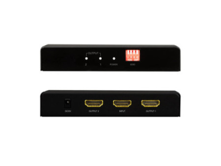 LogiLink Distributeur HDMI 4K/60 Hz Downscaler, 2 ports,noir