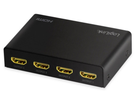 LogiLink Distributeur HDMI 4K/60 Hz Downscaler, EDID,4 ports