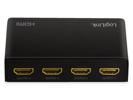 LogiLink Distributeur HDMI 4K/60 Hz Downscaler, EDID,4 ports