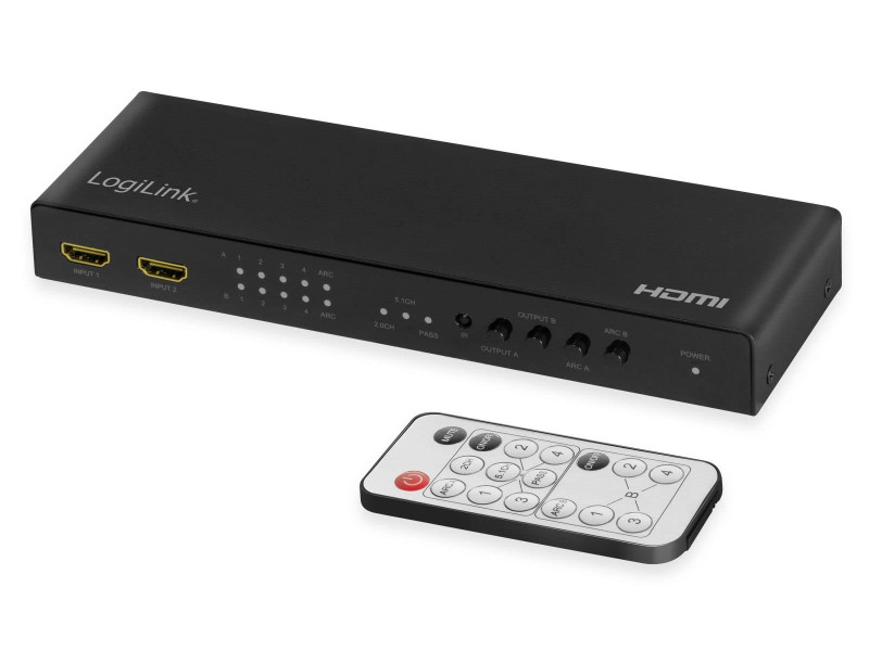 LogiLink Commutateur HDMI Matrix 4K/60Hz, Downscaler