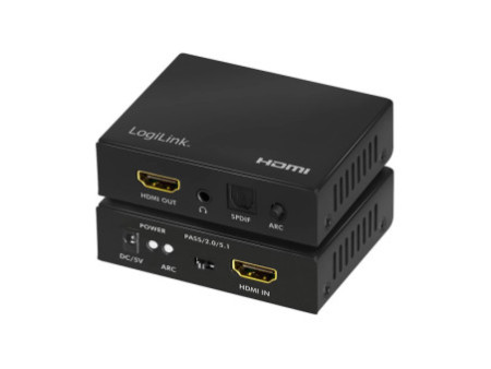LogiLink Extracteur audio HDMI 4K/60Hz, noir