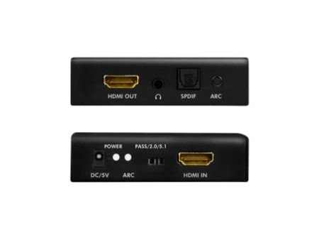 LogiLink Extracteur audio HDMI 4K/60Hz, noir