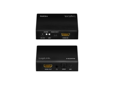 LogiLink Extracteur audio HDMI 4K/60Hz, noir