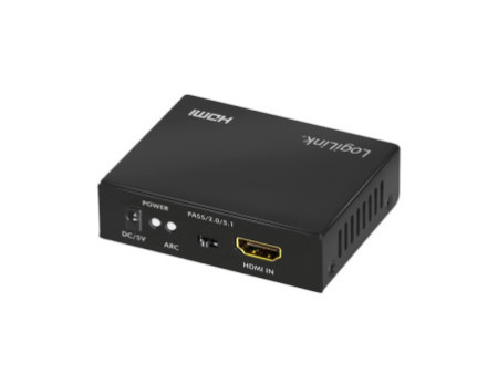 LogiLink Extracteur audio HDMI 4K/60Hz, noir