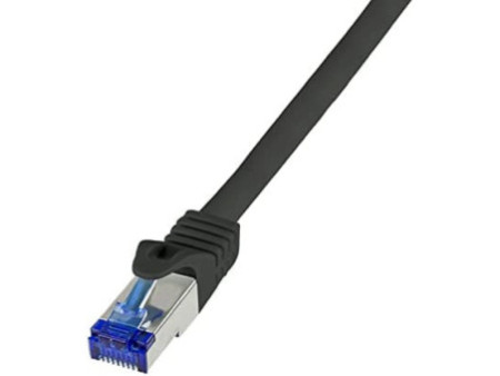 LogiLink Câble patch Ultraflex, Cat.6A, S/FTP, 0,5 m, noir