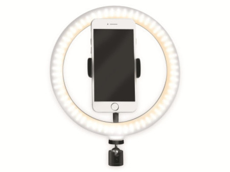 LogiLink Ring light pour smartphone, diamètre: 200 mm