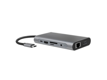 LogiLink Station d'accueil USB 3.2, 10 ports, USB-C, argent