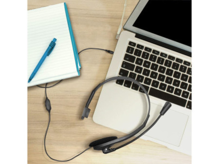 LogiLink Casque mono, avec microphone, prise jack 3,5 mm