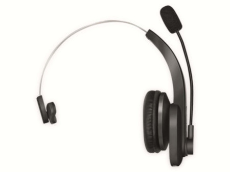 LogiLink Casque mono Bluetooth 5.0, station de charge, noir