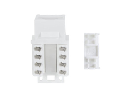LogiLink Embase Keystone Cat.6, Classe E, non blindé, blanc