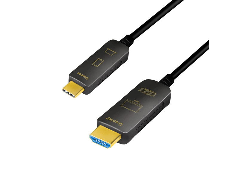 LogiLink Câble de fibre optique hybride USB-C AOC, 10 m