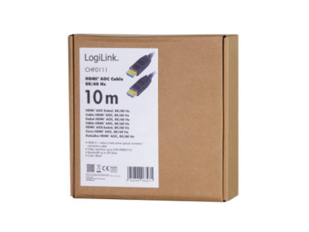 LogiLink Câble de fibre optique hybride HDMI AOC, 10 m