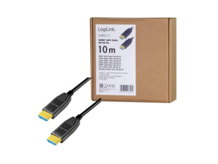 LogiLink Câble de fibre optique hybride HDMI AOC, 10 m