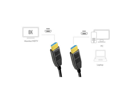 LogiLink Câble de fibre optique hybride HDMI AOC, 20 m