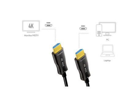 LogiLink Câble de fibre optique hybride HDMI AOC, 50 m