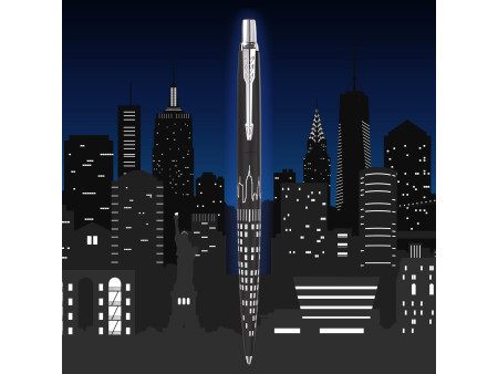PARKER Stylo à bille JOTTER New York, noir chrome