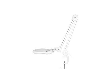 LogiLink Lampe loupe à LED, avec pince, blanc