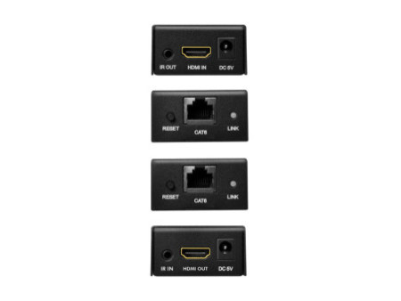 LogiLink Kit d'extension HDMI via LAN, POC/IR, 60 m, noir
