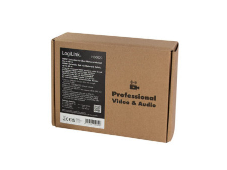 LogiLink Kit d'extension HDMI via LAN, POC/IR, 60 m, noir