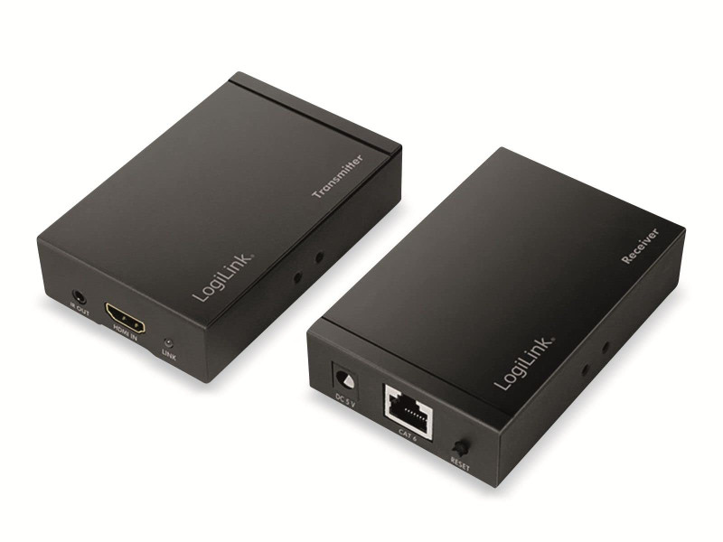 LogiLink Kit d'extension 4K HDMI via LAN, HDCP/IR, 50 m