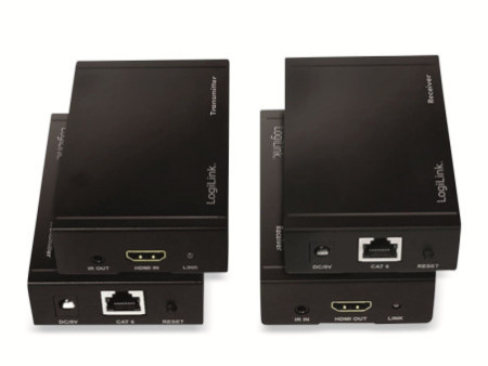 LogiLink Kit d'extension 4K HDMI via LAN, HDCP/IR, 50 m