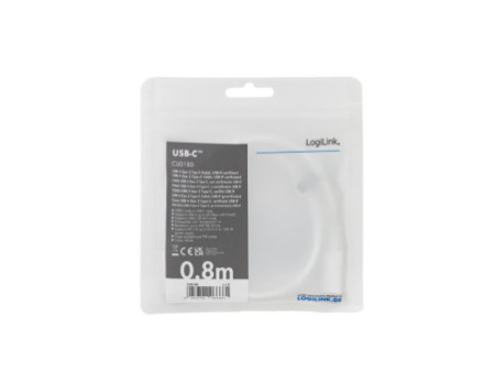 LogiLink Câble de données & de charge, mâles USB-C - USB-C