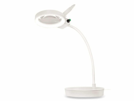 LogiLink Lampe loupe à LED, à 2 lentilles, dimmable, blanc