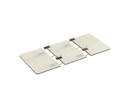 LogiLink Plateau de table, 3 parties, bois naturel