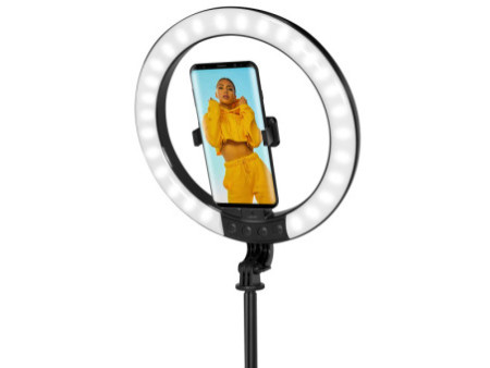 LogiLink Anneau lumineux pour smartphone avec trépied/perche