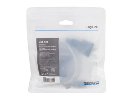 LogiLink Adaptateur USB 2.0 - RS232 9/25 broches + rallonge