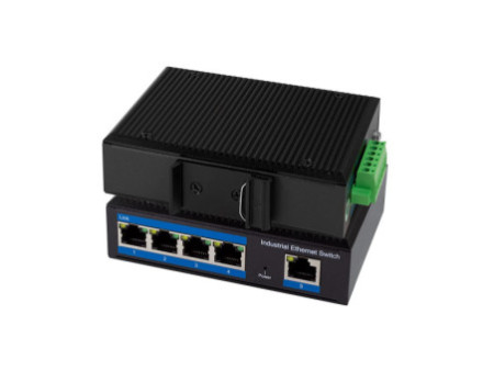 LogiLink Switch industriel Gigabit Ethernet PoE, 5 ports