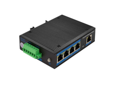 LogiLink Switch industriel Gigabit Ethernet PoE, 5 ports