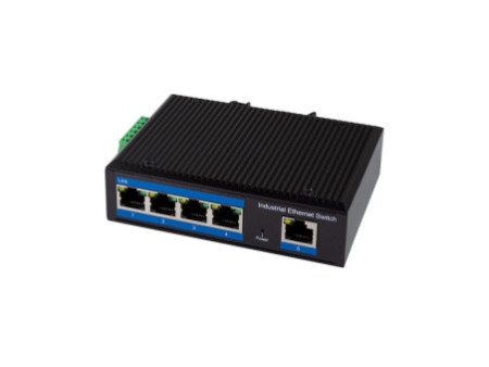 LogiLink Switch industriel Gigabit Ethernet PoE, 5 ports