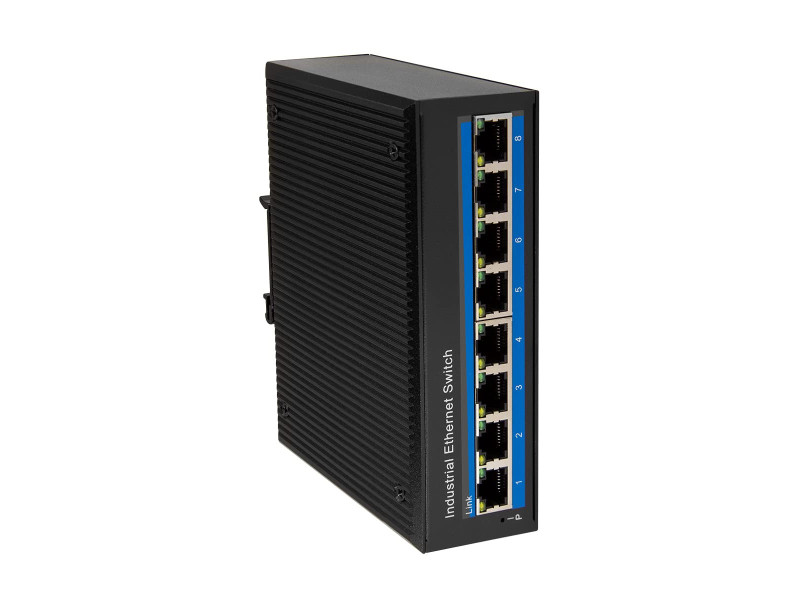 LogiLink Switch industriel Gigabit Ethernet PoE, 8 ports