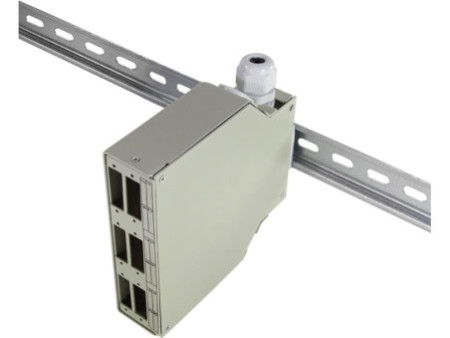 LogiLink Boîte d'épissure pour rails DIN FO pour couplage LC