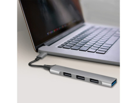 LogiLink Slim Hub USB 3.2 Gen 1, 4 ports, boîtier aluminium