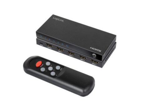 LogiLink Commutateur HDMI 4K/60 Hz, 4 ports, noir