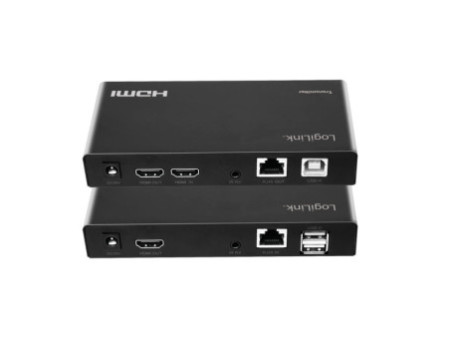 LogiLink Kit d'extension HDMI via LAN/KVM/2xUSB-A/1080p/HDCP