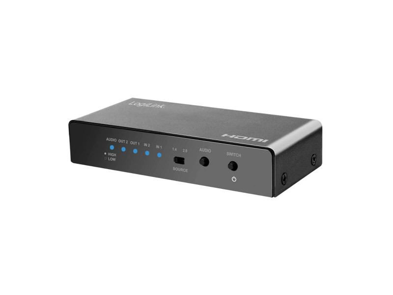 LogiLink Commutateur HDMI 4K/60 Hz, 2x 2, bidirectionnel