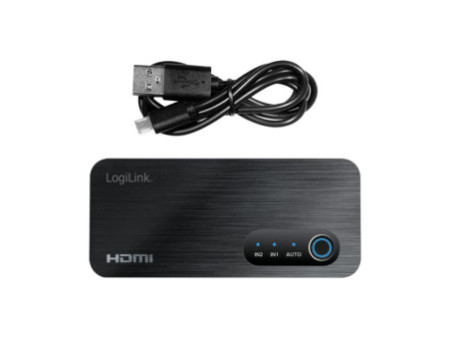 LogiLink Commutateur HDMI 8K/60 Hz, 2 x 1 port, noir