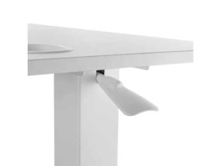 LogiLink Table de lit à roulettes à vérin à gaz, blanc