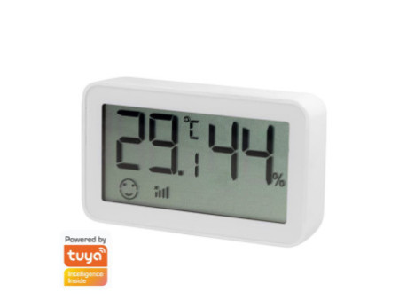 LogiLink Thermo-hygromètre Smart Wi-Fi, blanc