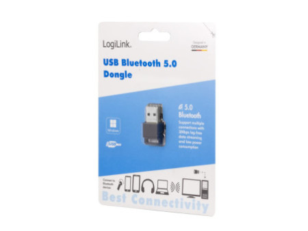 LogiLink Adaptateur USB-A - Bluetooth 5.0, noir