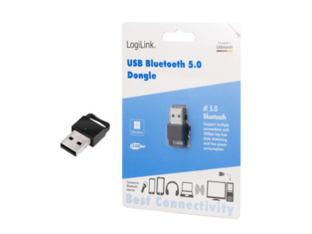 LogiLink Adaptateur USB-A - Bluetooth 5.0, noir