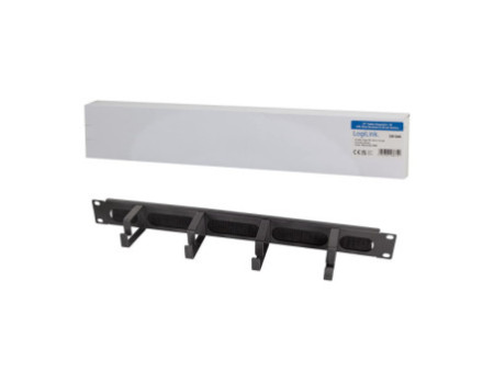 LogiLink Panneau guide-câble 19', 1 U, 4 étriers guide-câble