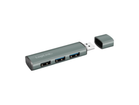 LogiLink Hub USB 3.2 Gen2, 3 ports, alu