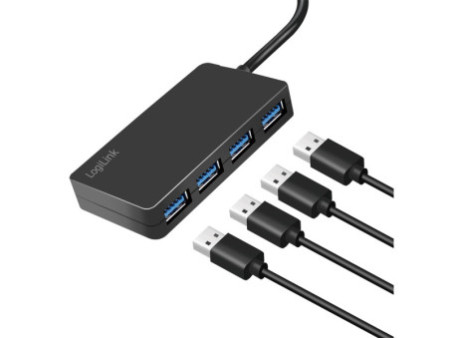 LogiLink Hub USB 3.2 Gen1 4 ports, noir